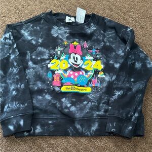 Walt Disney world 2024 kids size 7/8 black tye dye sweatshirt
